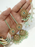Zircon Jhumka and Tika Set - Variant