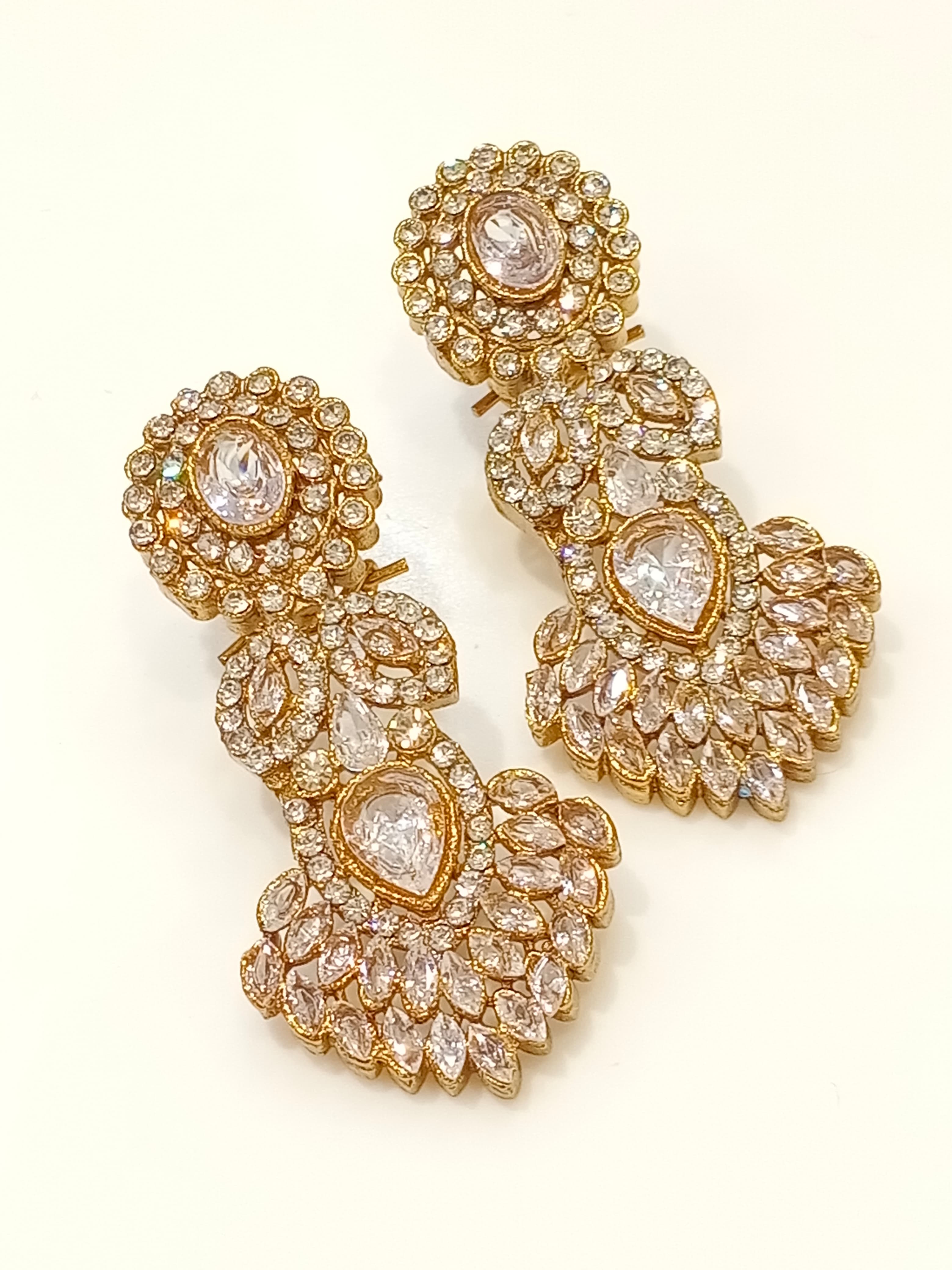 Zircon Earring Studs – Red