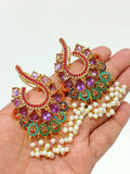 Meenakari Chandbali Earrings - additional shade