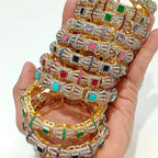 Bridal Zirconia Bangles – Multi Colour Collection