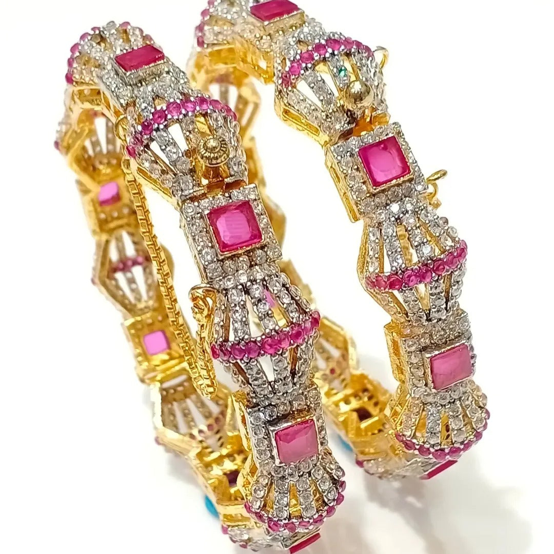 Bridal Zirconia Bangles – assorted colours