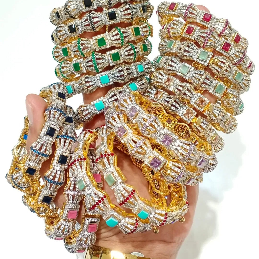 Bridal Zirconia Bangles – close up